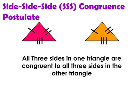 Sss congruence Postulate .